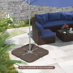 Costway 20 Patio Offset Umbrella Base Stand Water Filled Base Weights Sand Plate Set Brown/Black