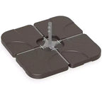 Costway 20 Patio Offset Umbrella Base Stand Water Filled Base Weights Sand Plate Set Brown/Black