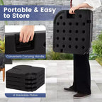 Costway 20 Patio Offset Umbrella Base Stand Water Filled Base Weights Sand Plate Set Brown/Black