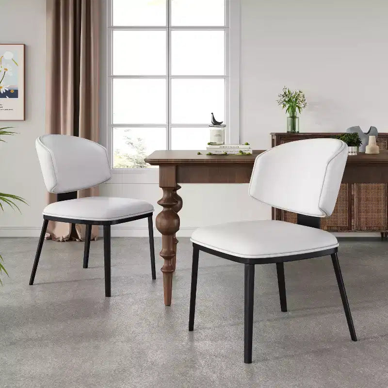 Christopher Knight Home Enoch Modern Faux Leather Upholstered Dining Chairs (Set of 2)