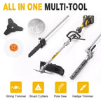4-in-1 Cordless Hedge Trimmer and Pole Saw Dual 20V Batteries Brushless