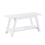 Roundhill Furniture Elyz Solid Wood Bench with Shelf