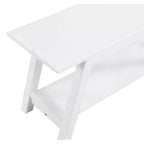 Roundhill Furniture Elyz Solid Wood Bench with Shelf