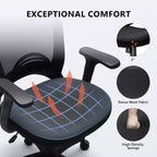 Ergonomic Mesh Office Chair 330 lb Capacity Computer Desk Chair with Built-In Lumbar Support High-Density Foam Seat Five-Star Base