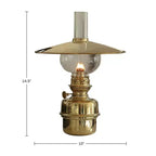 Kings County Tools Brass Captains Shade Oil Lamp