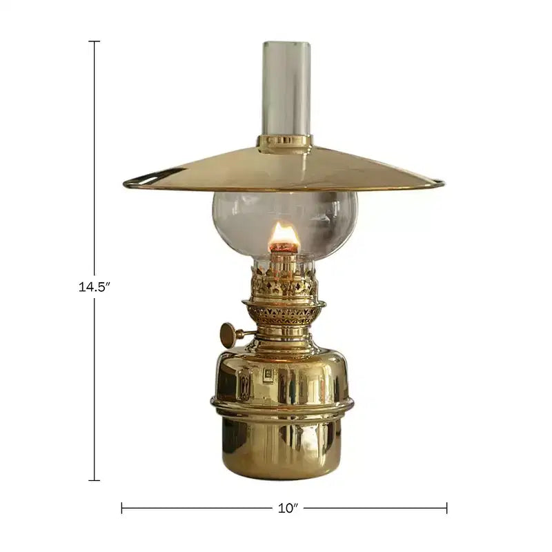Kings County Tools Brass Captains Shade Oil Lamp