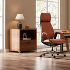 29'' Display File Storage Cabinet, Walnut