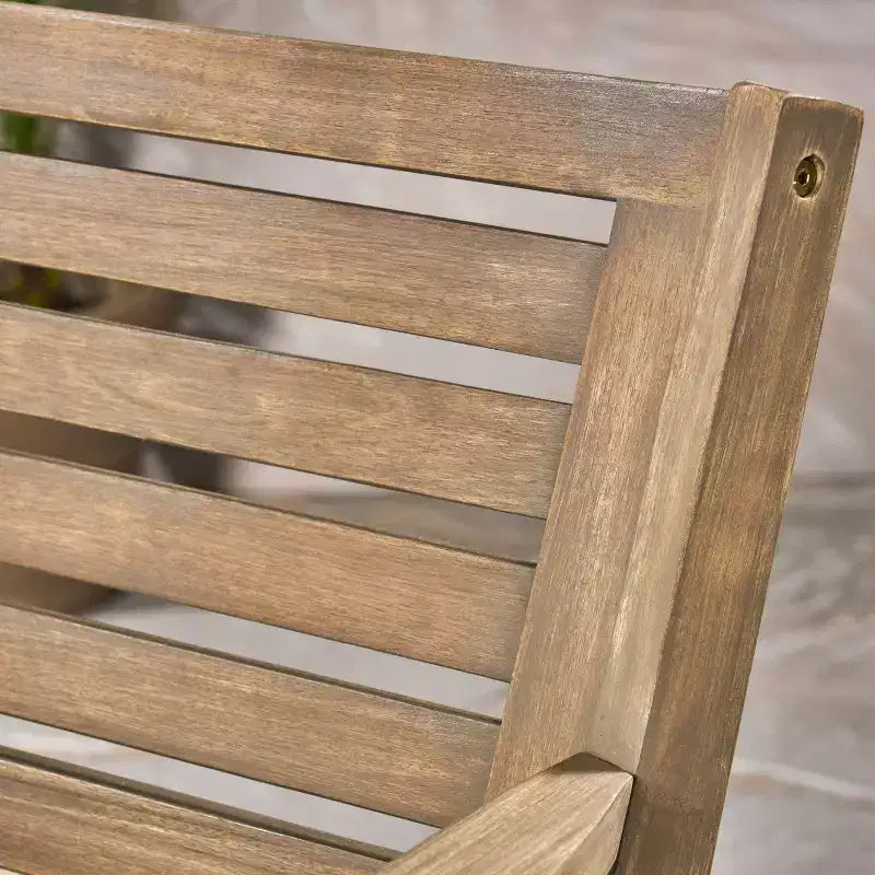 GDFStudio Baia Outdoor Acacia Wood 3 Piece Bistro Set with Cushion