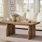 Lantine Rectangle Coffee Table, 47-Inch Wood Farmhouse Accent Center Table Low Cocktail Tea Table, Easy Assembly