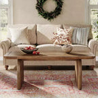 Lantine Rectangle Coffee Table, 47-Inch Wood Farmhouse Accent Center Table Low Cocktail Tea Table, Easy Assembly