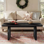 Lantine Rectangle Coffee Table, 47-Inch Wood Farmhouse Accent Center Table Low Cocktail Tea Table, Easy Assembly