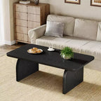 Lantine Rectangle Coffee Table, 47-Inch Wood Farmhouse Accent Center Table Low Cocktail Tea Table, Easy Assembly