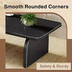 Lantine Rectangle Coffee Table, 47-Inch Wood Farmhouse Accent Center Table Low Cocktail Tea Table, Easy Assembly