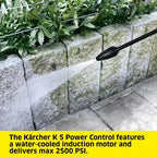 Karcher K 5 Power Control CHK Electric Pressure Washer, Max 2500 PSI, 1.5 GPM