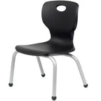 School Student Stack Chair - Luxurious and Comfortable Seat with Robust Riveted Frame - for Classrooms in Home Learning or Office - Packk of 4 Chairs