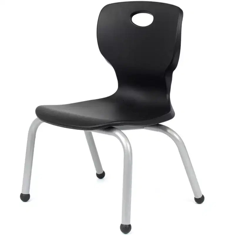 School Student Stack Chair - Luxurious and Comfortable Seat with Robust Riveted Frame - for Classrooms in Home Learning or Office - Packk of 4 Chairs