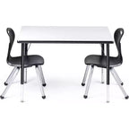 School Student Stack Chair - Luxurious and Comfortable Seat with Robust Riveted Frame - for Classrooms in Home Learning or Office - Packk of 4 Chairs