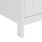 Whisen Bathroom Storage Cabinet, Cabinet with Double Doors, Drawers and Adjustable Shelf