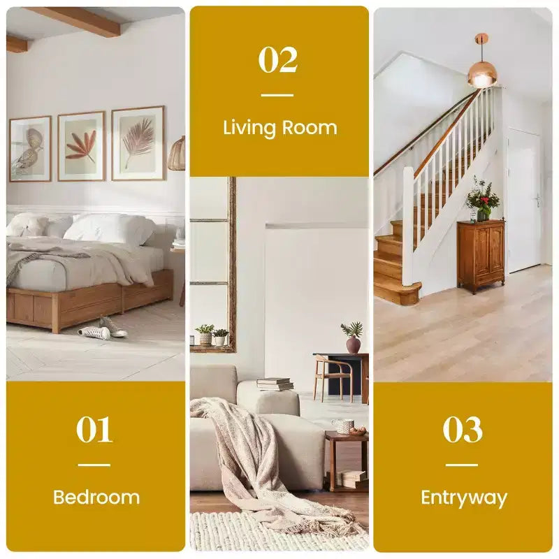 Heynemo Farmhouse Wood Mirror, Square Decorative Mirrors for Wall, Wall Mirrors for Living Room, Bedroom, Dining Room, Entryway, Hallway