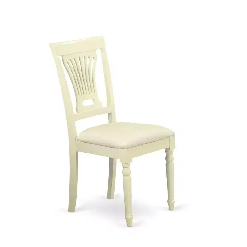 HomeStock Dining Room Linen Fabric Upholstered Solid Wood Chairs, Set of 2