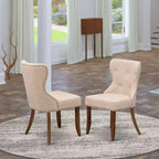 HomeStock Eclectic Elegance 2 Parson Chairs- Dining Room Chair