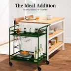 Best Choice Products 2-Tier Rolling Bar Cart Indoor/Outdoor w/ Storage Shelves, Wine Rack, Lockable Wheels