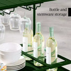 Best Choice Products 2-Tier Rolling Bar Cart Indoor/Outdoor w/ Storage Shelves, Wine Rack, Lockable Wheels