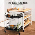 Best Choice Products 2-Tier Rolling Bar Cart Indoor/Outdoor w/ Storage Shelves, Wine Rack, Lockable Wheels
