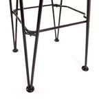 GDFStudio Outdoor Industrial Acacia Wood 30 Inch Barstools (Set of 2), Teak