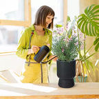 14.2 Tall Planters Set of 2, Modern Plant Pots, Self Watering Pots with Water Level Monitor, for Patio, Porch, Living Room, Home Office