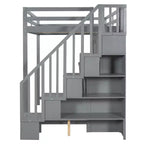 Full Over Full Size Bunk Bed, Murphy Bed with Hydraulic Lift & Desk Design - ModernLuxe