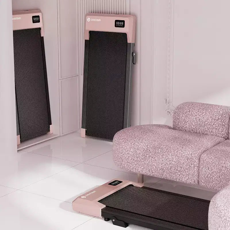 DeerRun Q2 Urban Desk Treadmill Walking Pad with 7% Incline|Compact Under Desk Treadmill