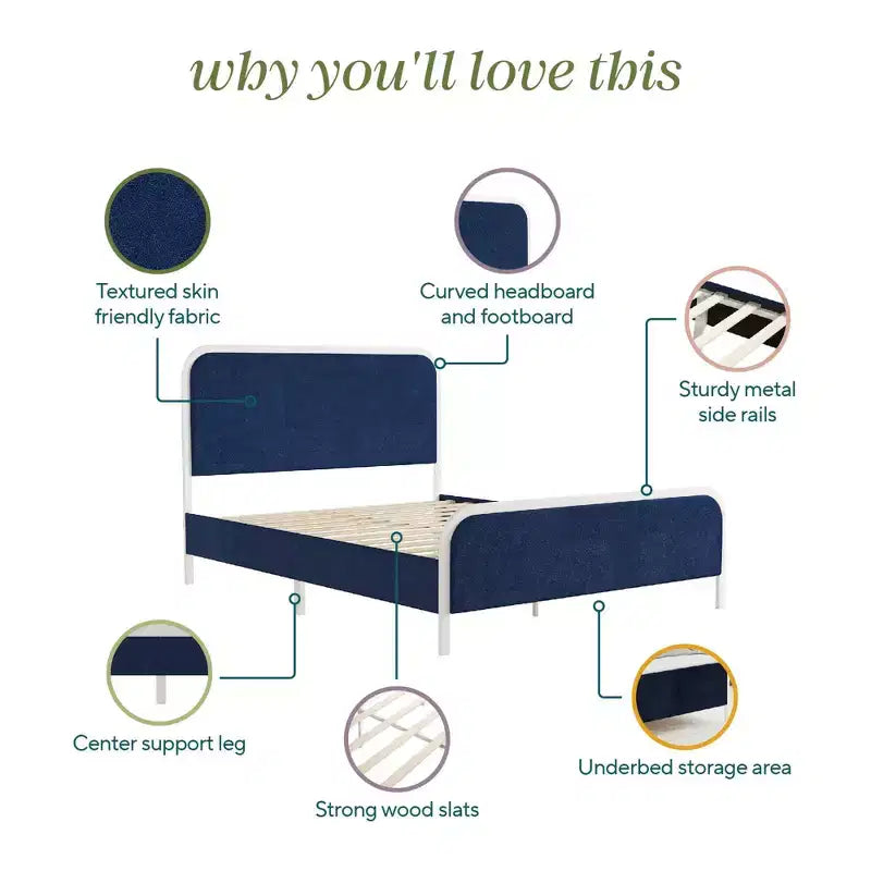 Novogratz Tallulah Upholstered Platform Bed Frame