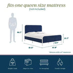 Novogratz Tallulah Upholstered Platform Bed Frame