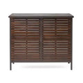 Christopher Knight Home Milos Outdoor Acacia Wood Bar Table, Dark Brown/Rustic Metal