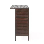 Christopher Knight Home Milos Outdoor Acacia Wood Bar Table, Dark Brown/Rustic Metal