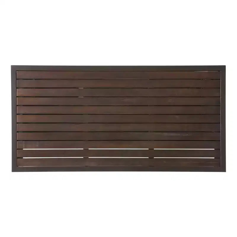 Christopher Knight Home Milos Outdoor Acacia Wood Bar Table, Dark Brown/Rustic Metal