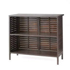 Christopher Knight Home Milos Outdoor Acacia Wood Bar Table, Dark Brown/Rustic Metal