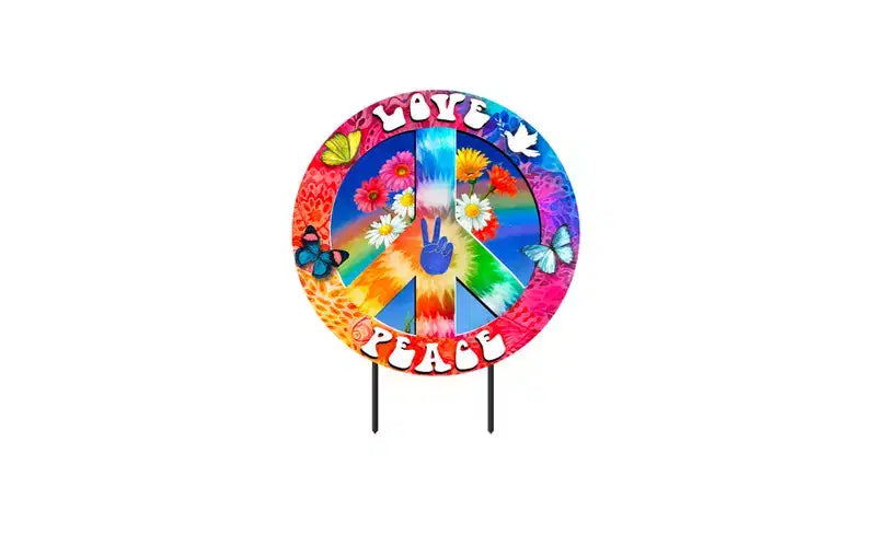 Briarwood Lane Spring Metal Art 25x18 Peace and Love For Spring Metal Art