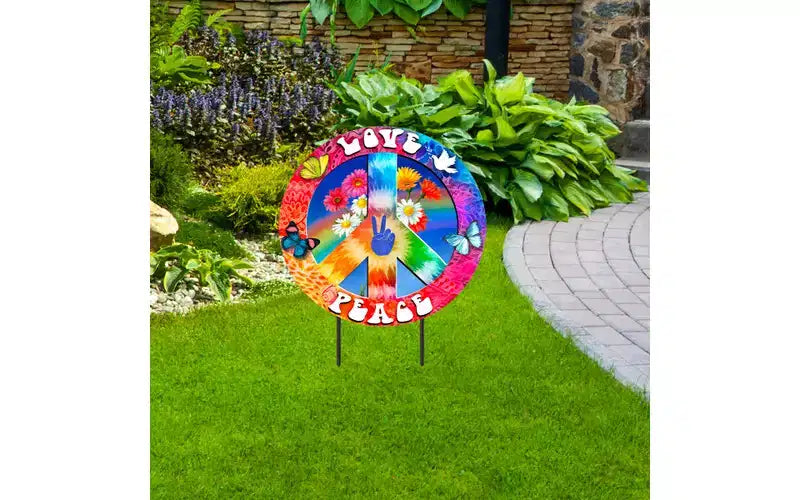 Briarwood Lane Spring Metal Art 25x18 Peace and Love For Spring Metal Art