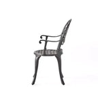 GDFStudio Berthoud Outdoor Cast Aluminum 3 Piece Bistro Set with Ice Bucket, Black Copper