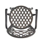 GDFStudio Berthoud Outdoor Cast Aluminum 3 Piece Bistro Set with Ice Bucket, Black Copper