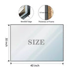 40x30 Glossy Black Bathroom Mirror: Modern, Rectangular, Farmhouse Style, Horizontal/Vertical
