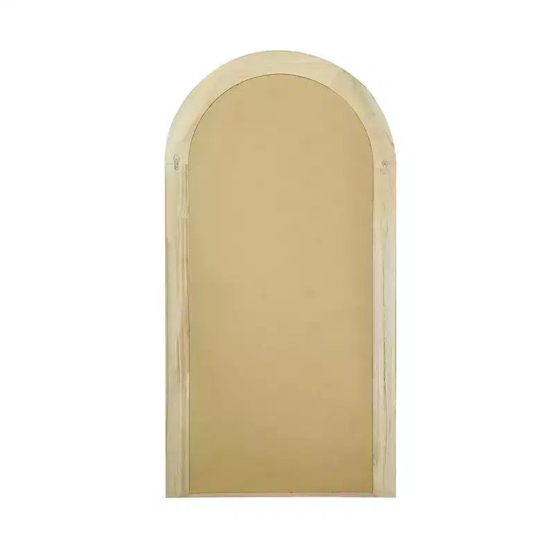 Solid Wood Staircase Style Full-Length Mirror with Angular Blocks and Whitewashed Finish, 180x90x4 cm (Without Stand)