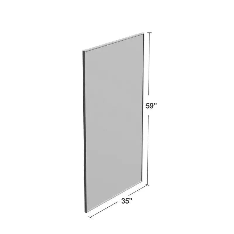Aluminum Alloy Thin Edge Right Angle Rectangle Gold Full Length Mirror 150x90x2cm (Without Bracket)