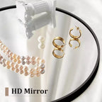 28 x 30 inch Black Wall-mounted Aluminum Straight-Edge Arch Wall Mirror Bathroom Mirror