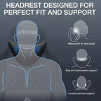 Hoffree Breathable Fabric Massage Gaming Chair Ergonomic Office PC Chair with Footrest & Adjustable