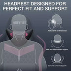 Hoffree Breathable Fabric Massage Gaming Chair Ergonomic Office PC Chair with Footrest & Adjustable