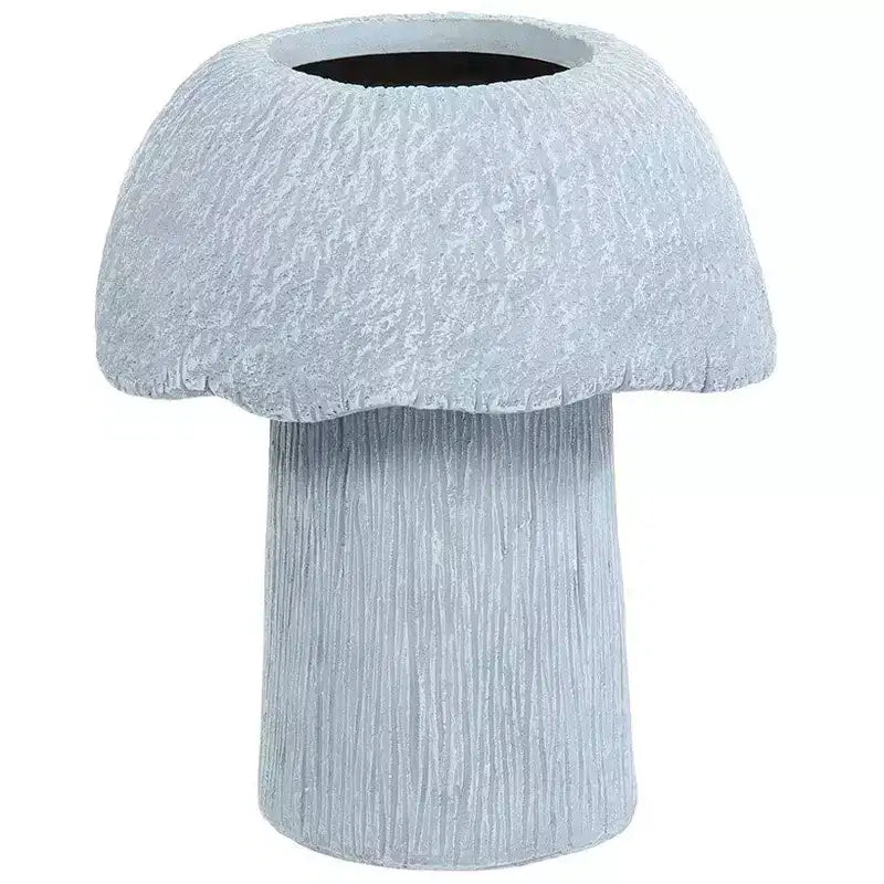 The Lakeside Collection Mushroom Planter Gray Large Medium or Small Garden