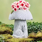 The Lakeside Collection Mushroom Planter Gray Large Medium or Small Garden